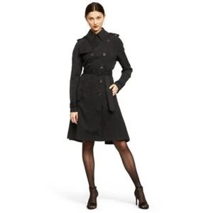 Altuzarra For Target Black Snake Pattern Belted Trench Coat Fit and Flare Size S